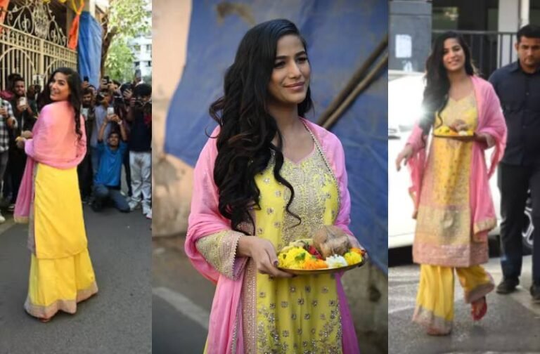 मौत की झूठी खबर फैलाने के बाद पहली बार पब्लिक प्लेस में दिखी Poonam Pandey, हाथ में थाली लेकर मंदिर पहुंची एक्ट्रेस