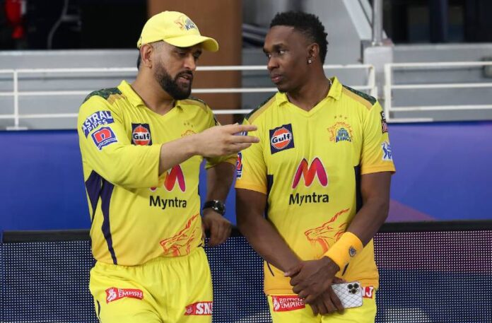 Dwayne Bravo and ms dhoni