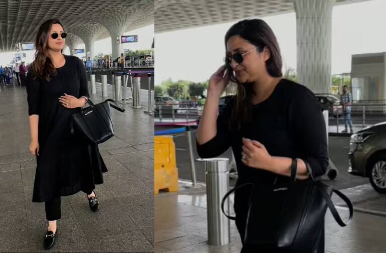 ससुराल में पहला करवा चौथ मनाएंगे परिणीति चोपड़ा, ऑल ब्लैक लुक में दिल्ली के लिए हुई रवाना