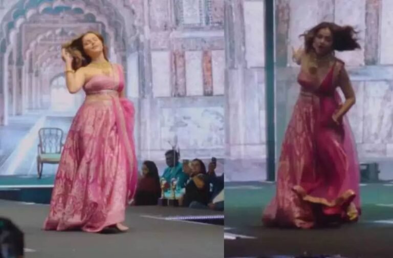 नंगे पैर रुबीना दिलैक ने किया रैंप वॉक, लहंगा- चोली में जीता फैंस का दिल