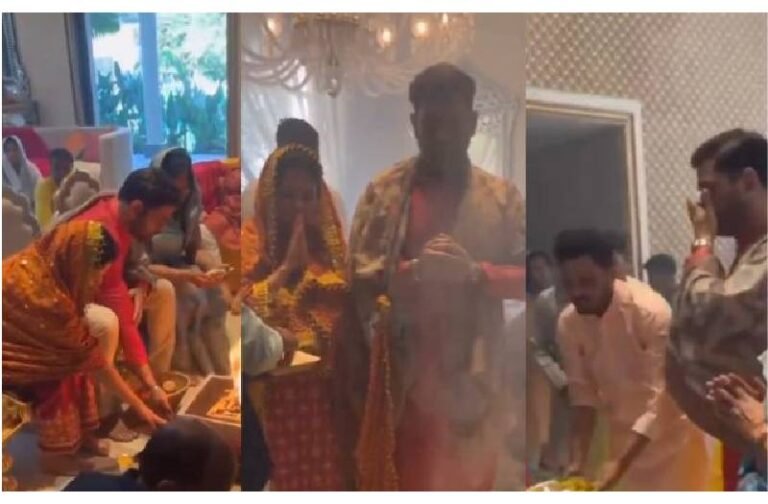 माथे पर तिलक और लाल कुर्ता पहन महेंद्र सिंह धोनी ने मनाई दिवाली, वायरल हो रहा वीडियो