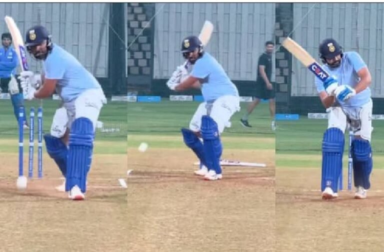 नेट पर जमकर प्रैक्टिस कर रहे रोहित शर्मा, चैंपियंस ट्रॉफी से पहले कसी कमर