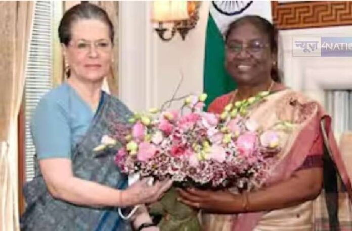 sonia gandhi and dropdi murmu