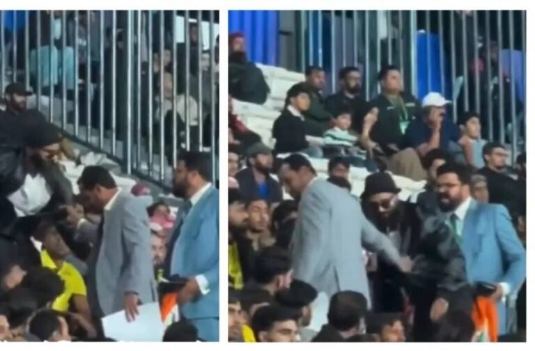 पाकिस्तानी फैन ने लाहौर स्टेडियम में लहराया तिरंगा, फिर सुरक्षाकर्मियों ने की ये हरकत
