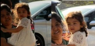 दादा रणधीर कपूर का जन्मदिन मनाने पहुंची रणबीर कपूर की बेटी राहा, व्हाइट फ्रॉक में क्यूट लगी आलिया की लाडो raha kapoor