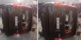 तेज रफ्तार स्कॉर्पियो ने पलभर में उजाड़ दी खुशियां! मोगा में दुकान के बाहर खड़े युवकों को कुचलकर अंदर घुसी गाड़ी, एक की मौत स्कॉर्पियो