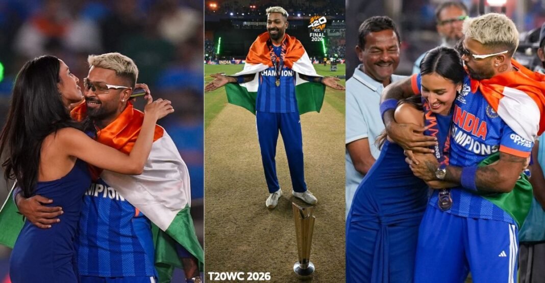 टी20 वर्ल्ड कप जीतते ही मैदान पर दिखा हार्दिक पंड्या का अलग अंदाज! GF माहिका को किया KISS, ईशान किशन संग डांडिया का VIDEO वायरल Hardik Pandya