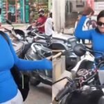 जयपुर में सड़क पर महिला का गुस्सा भड़क, बुलेट बाइक को ईंट से तोड़ा; पुलिस भी रही बेबस जयपुर