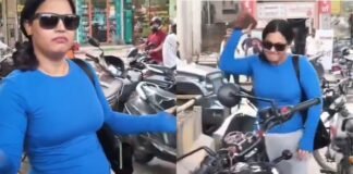 जयपुर में सड़क पर महिला का गुस्सा भड़क, बुलेट बाइक को ईंट से तोड़ा; पुलिस भी रही बेबस जयपुर