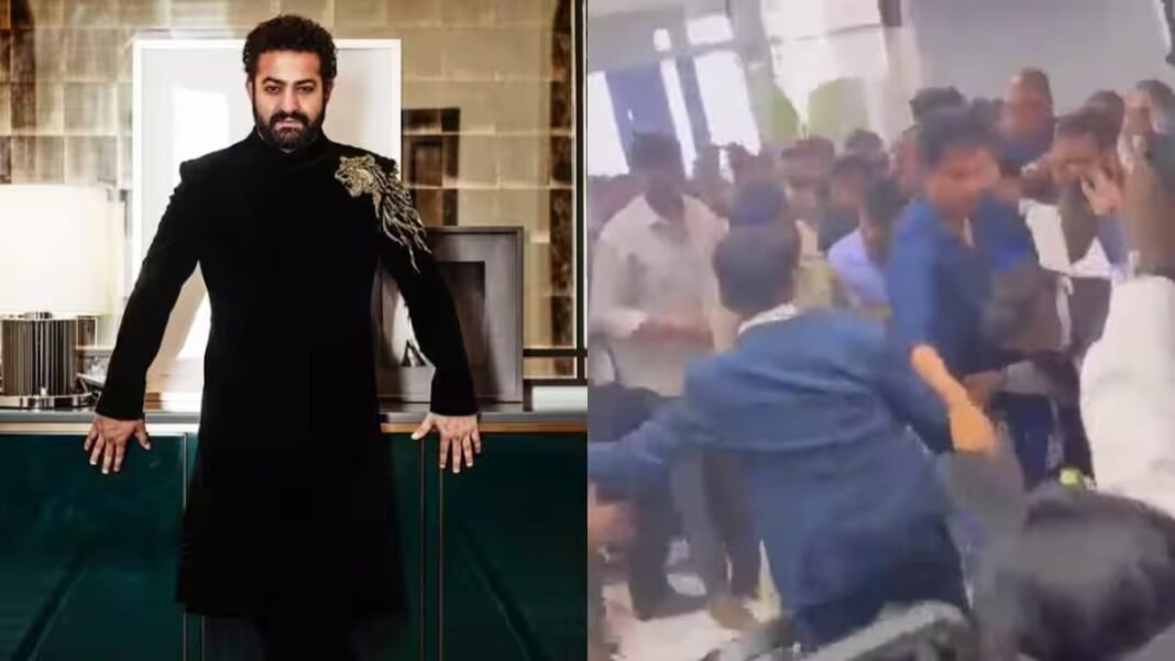 सिर्फ एक झलक के लिए बेकाबू हुए फैंस! अस्पताल में उमड़ी भीड़ ने तोड़ दिया एस्केलेटर, जूनियर एनटीआर के इवेंट का VIDEO वायरल Jr NTR
