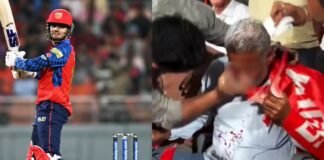 IPL मैच में हुआ बड़ा हादसा, गेंद लगने से स्टैंड्स में बैठा फैन चोटिल, चेहरा हुआ लहुलूहान IPL 2026