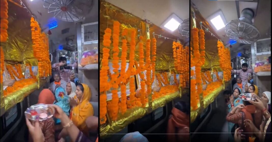 ट्रेन की अपर बर्थ पर बना ‘चलता-फिरता मंदिर’! भजन-कीर्तन का वीडियो वायरल, लोगों में छिड़ी तीखी बहस Viral Video