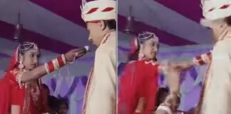 “रसगुल्ला नहीं खाया तो पड़ा चांटा!” शादी के स्टेज पर दुल्हन की ऐसी हरकतें दूल्हे के भी उड़ गए होश Viral Wedding Video