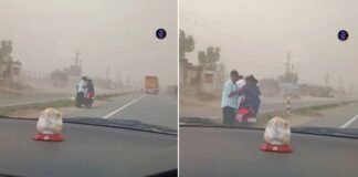 आंधी में सड़क किनारे फंसा था परिवार, फिर एक अनजान शख्स ने जो किया वह दिल जीत लेगा Viral Video