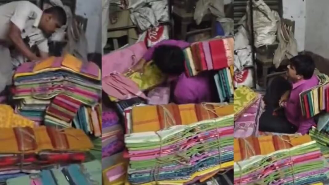 पुलिस से बचने के लिए साड़ियों के ढेर में छुपा TMC नेता, जब खिंचकर बाहर निकाला तो उड़ गए सबके होश; VIDEO वायरल हावड़ा