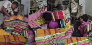 पुलिस से बचने के लिए साड़ियों के ढेर में छुपा TMC नेता, जब खिंचकर बाहर निकाला तो उड़ गए सबके होश; VIDEO वायरल हावड़ा