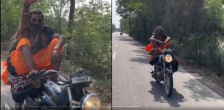 चलती बाइक पर बाबा ने किया ऐसा कारनामा कि देखकर लोग रह गए दंग! वायरल वीडियो पर मची बहस Viral Video