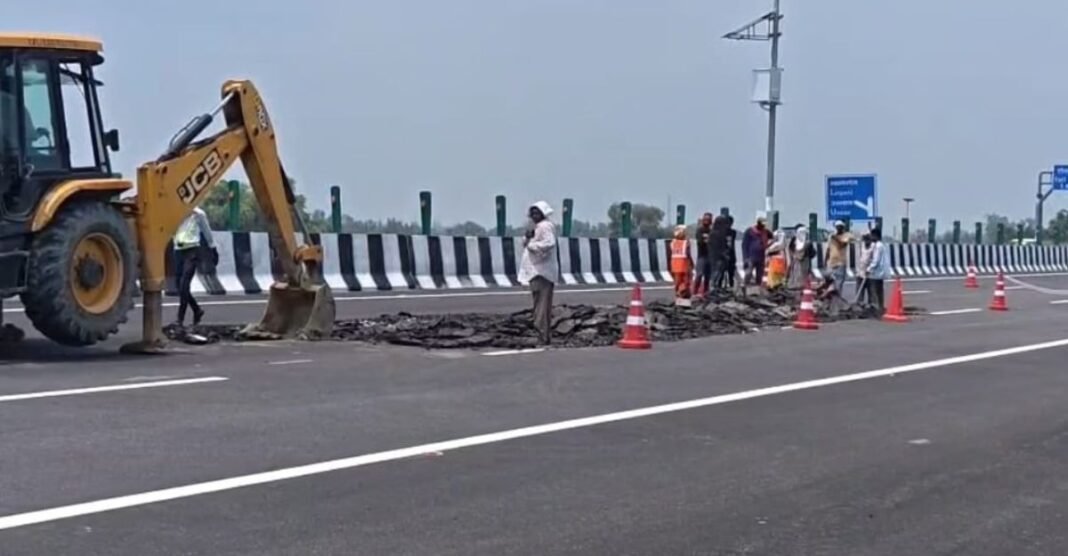 14 दिन पहले हुआ था उद्घाटन… अब UP में इस एक्सप्रेसवे पर अचानक धंस गई सड़क, आखिर कहां हुई चूक? Lucknow-Kanpur Expressway