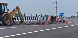 14 दिन पहले हुआ था उद्घाटन… अब UP में इस एक्सप्रेसवे पर अचानक धंस गई सड़क, आखिर कहां हुई चूक? Lucknow-Kanpur Expressway