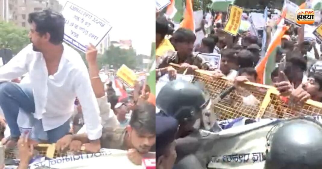 पटना में छात्रों का बड़ा प्रदर्शन, पुलिस से भिड़े आंदोलनकारी; बैरिकेडिंग तोड़ने के बाद बढ़ा तनाव Bihar Student Protest