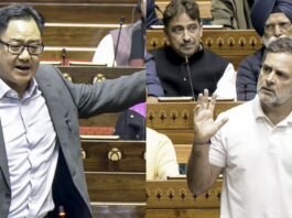 किरन रिजिजू-राहुल गांधी