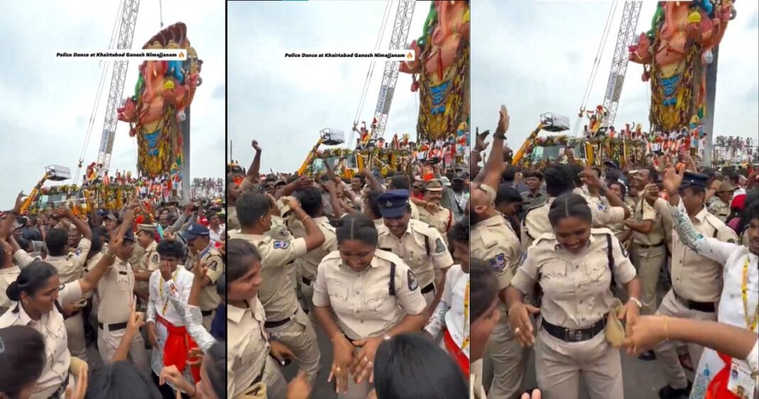 वर्दी में ड्यूटी कर रहे थे पुलिसवाले, तभी बप्पा के भजनों पर थिरकने लगे; वीडियो ने जीता लोगों का दिल Viral Video