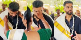 लंदन में रहते हैं विराट कोहली, लेकिन तिरुवनंतपुरम में दिखा देसी अंदाज; टीका लगवाकर जोड़ा हाथ Virat Kohli