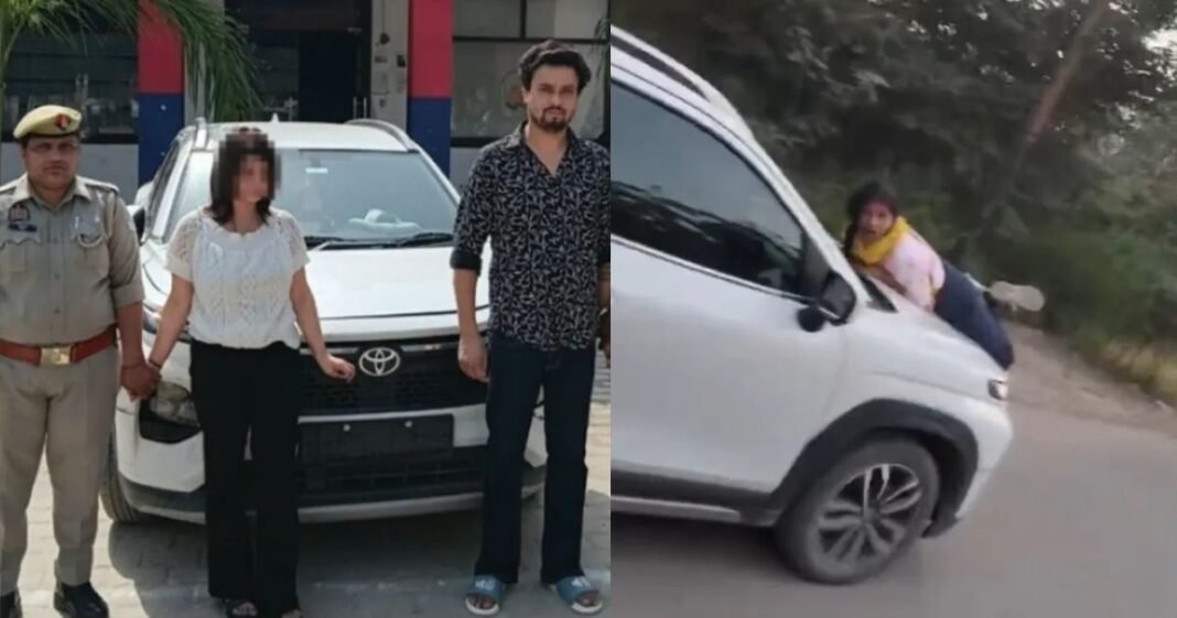 मेरठ में बोनट पर लटकी रही पत्नी, तेज रफ्तार में कार दौड़ाता रहा पति; वायरल वीडियो के बाद पुलिस का एक्शन Meerut News
