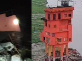 गंगा की तेज धारा में समा गई मचान वाले बाबा की कुटिया, सुबह बची जान लेकिन शाम को उजड़ गया आशियाना मचान वाले बाबा की कुटिया