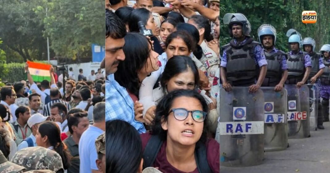 दिल्ली में प्रदर्शन के बाद पुलिस का बड़ा एक्शन! CP में भीड़ जुटाने वालों पर FIR, हिरासत में लिए गए 150 लोग तिरंगा रैली