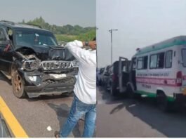 पूर्वांचल एक्सप्रेसवे पर खौफनाक मंजर: धड़ाधड़ आपस में टकराईं राहुल गांधी के काफिले की गाड़ियां, उड़ गए परखच्चे; बाल-बाल बचे नेता प्रतिपक्ष! राहुल गांधी