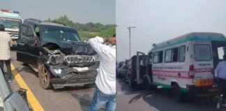 पूर्वांचल एक्सप्रेसवे पर खौफनाक मंजर: धड़ाधड़ आपस में टकराईं राहुल गांधी के काफिले की गाड़ियां, उड़ गए परखच्चे; बाल-बाल बचे नेता प्रतिपक्ष! राहुल गांधी